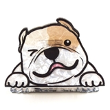 １．ブルドッグ | 犬 ヘアクリップ 大きめ | terracotta