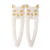 ５．ホワイト | 猫 ヘアクリップ くちばしクリップ | terracotta