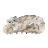 １５．クリアグレーマーブル | ヘアクリップ 猫 動物 | terracotta