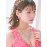 ボタニカル×雫型パーツビジュイヤリング&ネックレスセット 2点セット | Tika | 詳細画像3