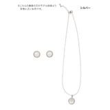 シルバービジューフレームポイントパールピアス&ネックレス 韓国アクセサリー | Tika | 詳細画像4