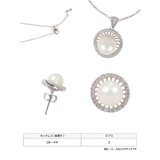 シルバービジューフレームポイントパールピアス&ネックレス 韓国アクセサリー | Tika | 詳細画像5