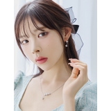 フラワーモチーフビジューネックレス&ピアスセット 韓国アクセサリー | Tika | 詳細画像2