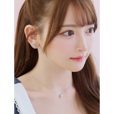 スクエアポイントビジューピアス&ネックレス 韓国アクセサリー アクセサリーセット | Tika | 詳細画像2