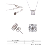 スクエアポイントビジューピアス&ネックレス 韓国アクセサリー アクセサリーセット | Tika | 詳細画像5