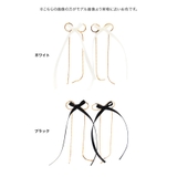リボンモチーフゴールドチェーンピアス 韓国アクセサリー ピアス | Tika | 詳細画像5