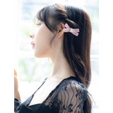 ベロアリボン×ポイントビジューヘアクリップ 韓国アクセサリー ヘアアクセサリー | Tika | 詳細画像3