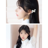 ベロアリボン×ポイントビジューヘアクリップ 韓国アクセサリー ヘアアクセサリー | Tika | 詳細画像6