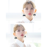 ベロアリボン×パールハートビジューピアス 韓国アクセサリー ピアス | Tika | 詳細画像3