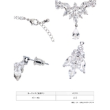 リーフカットポイントビジューピアス&ネックレスセット リーフモチーフ | Tika | 詳細画像5