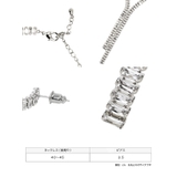 Tika ビジューラインY字デザインネックレス×ピアスセット アクセサリーセット | Tika | 詳細画像4 