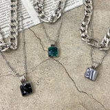 スクエアストーンモチーフ2連ネックレス レディース ファッション | non-hedge  | 詳細画像17 