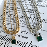 スクエアストーンモチーフ2連ネックレス レディース ファッション | non-hedge  | 詳細画像12 