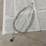 スクエアストーンモチーフ2連ネックレス レディース ファッション | non-hedge  | 詳細画像22 