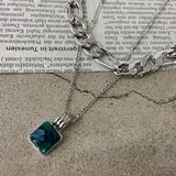 スクエアストーンモチーフ2連ネックレス レディース ファッション | non-hedge  | 詳細画像24 