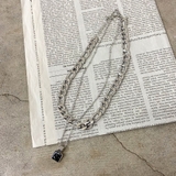 スクエアストーンモチーフ2連ネックレス レディース ファッション | non-hedge  | 詳細画像25 