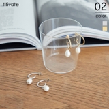 パールフープピアス 存在感のあるパールがアクセントをプラス 小物 | titivate | 詳細画像1 
