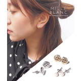 mille blanc キルティングセットピアス | TRANSIT ACCSESSORY | 詳細画像1