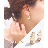 SALON プレート×パールが女性らしいイヤリング オリジナル | TRANSIT ACCSESSORY | 詳細画像1