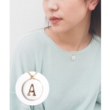 イニシャルA | SALON 白いエポのせイニシャルペンダント ゴールド | TRANSIT ACCSESSORY