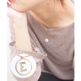 イニシャルE | SALON 白いエポのせイニシャルペンダント ゴールド | TRANSIT ACCSESSORY