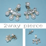 2way パール&amp;ラインストーンのピアス♪ups3アクセサリー ピアス | Ulysses | 詳細画像1 
