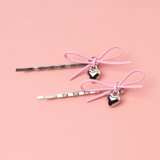 【2個セット】リボンハートチャームヘアピン | URBAN CHERRY | 詳細画像4 