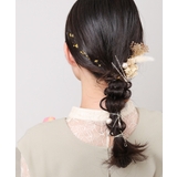 ドライフラワー 金箔 パール Uピン ヘアピン 結婚式 パーティ ヘアアレンジ | kana | 詳細画像2