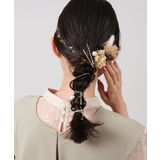 ゴールド | ドライフラワー 金箔 パール Uピン ヘアピン 結婚式 パーティ ヘアアレンジ | kana