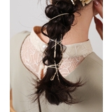 ドライフラワー 金箔 パール Uピン ヘアピン 結婚式 パーティ ヘアアレンジ | kana | 詳細画像10