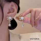 ハートパールイヤリング 韓国 ファッション | VICTORIA | 詳細画像3