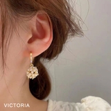 GLD(ピアス) | パールクラスターフープピアス シンプル きれいめ | VICTORIA