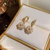 パールクラスターフープピアス シンプル きれいめ | VICTORIA | 詳細画像9 