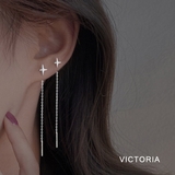 SLV(ピアス) | ピアス ロングチェーン 星 | VICTORIA