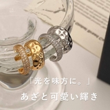 2連風ビジューイヤーカフ ピアス穴不要 ダブルライン | VICTORIA | 詳細画像3