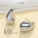 立体しずく型ピアス ゴールド シルバー | VICTORIA | 詳細画像9 