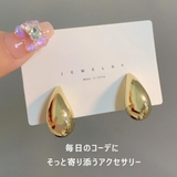 立体しずく型ピアス ゴールド シルバー | VICTORIA | 詳細画像10 