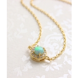 一粒オパールブレスレット キュービックジルコニア スライダーチェーン | VINGTAINE | 詳細画像5 