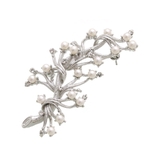 シルバー | パール×ストーンツリーデザインブローチ 結婚式 パーティー | VINGTAINE