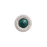 グリーン | ブローチ ビジュー サークル | VINGTAINE