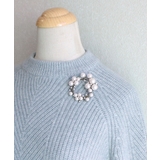 アンティーク調パール×ストーンサークル型ブローチ ラウンド型 卒業式 | VINGTAINE | 詳細画像4