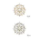 スノークリスタルブローチ/パール/結晶/ラインストーン BR-25 | VINGTAINE | 詳細画像2 