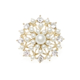 スノークリスタルブローチ/パール/結晶/ラインストーン BR-25 | VINGTAINE | 詳細画像3 