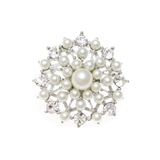 スノークリスタルブローチ/パール/結晶/ラインストーン BR-25 | VINGTAINE | 詳細画像4 