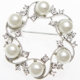 ラウンド型パールブローチ ラインストーンBR 26 | VINGTAINE | 詳細画像4