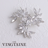 ブローチ リーフモチーフ カットクリスタル | VINGTAINE | 詳細画像1