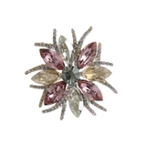 ピンク系 | ブローチ クリスタル フラワー | VINGTAINE
