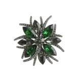グリーン系 | ブローチ クリスタル フラワー | VINGTAINE