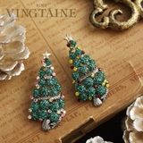 クリスマスツリーミニブローチ 細デザイン カラフル | VINGTAINE | 詳細画像1