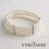 4連パールブレスレット(4mm) B14-5 | VINGTAINE | 詳細画像1